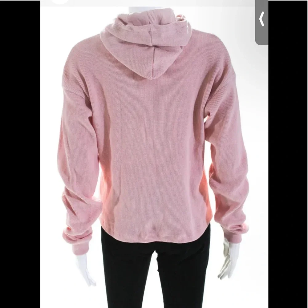 Leallo waffle cotton stretch hoodie sweatshirt - Picture 4 of 9